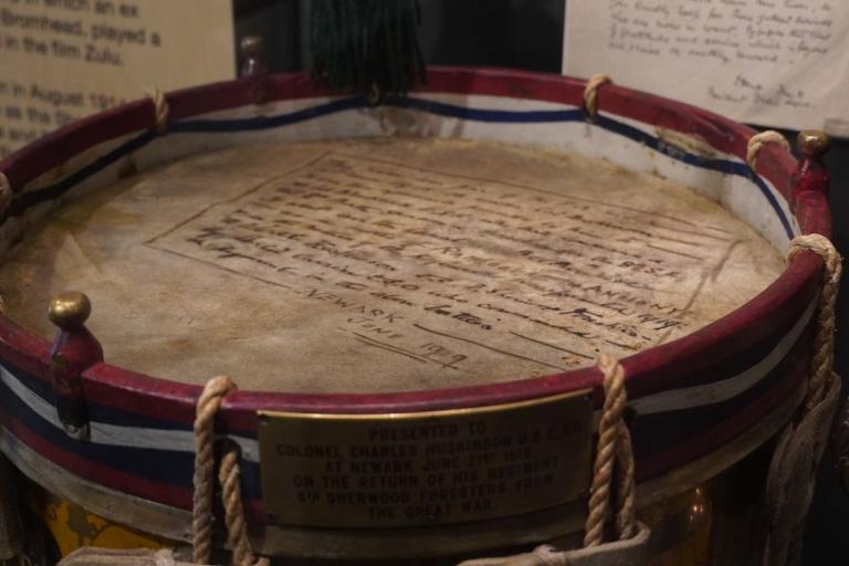 An historial drum used in World War I.