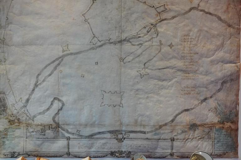 An historial map on a white background detailing the third and final siege of Newark during the first Civil War.