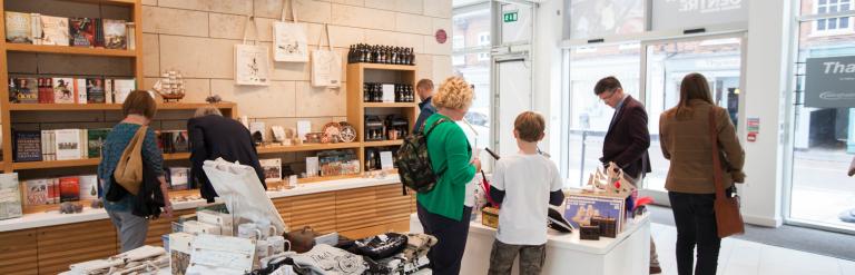 Customers browsing items in a shop